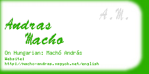 andras macho business card
