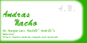 andras macho business card